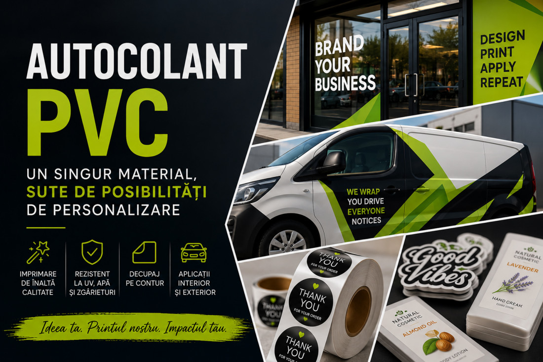 Autocolant PVC. Un singur material, sute de posibilități de personalizare