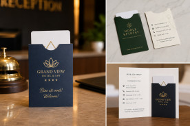 Card Holder Personalizat pentru Hoteluri. Un detaliu mic care îmbunătățește experiența oaspeților